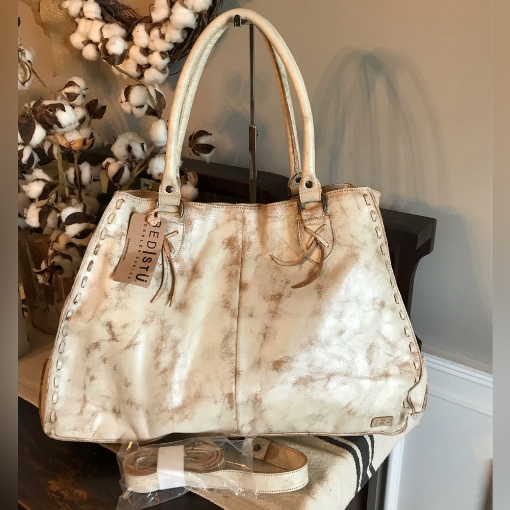 NWT Bed Stu Leather Rockaway Shoulder Crossbody Bag Nectar Lux MSPR $325